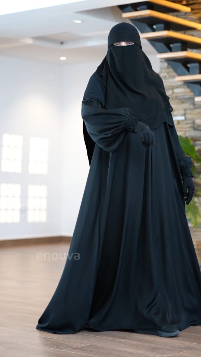 حجاب اسود غرابي بتفصيل ايفازي