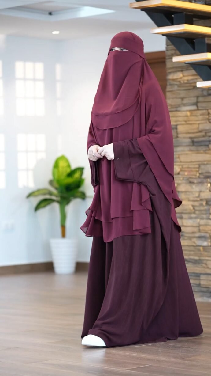 ⁦حجاب شرعي 3 قطع مع اسدال ونقاب⁩ - الصورة ⁦7⁩