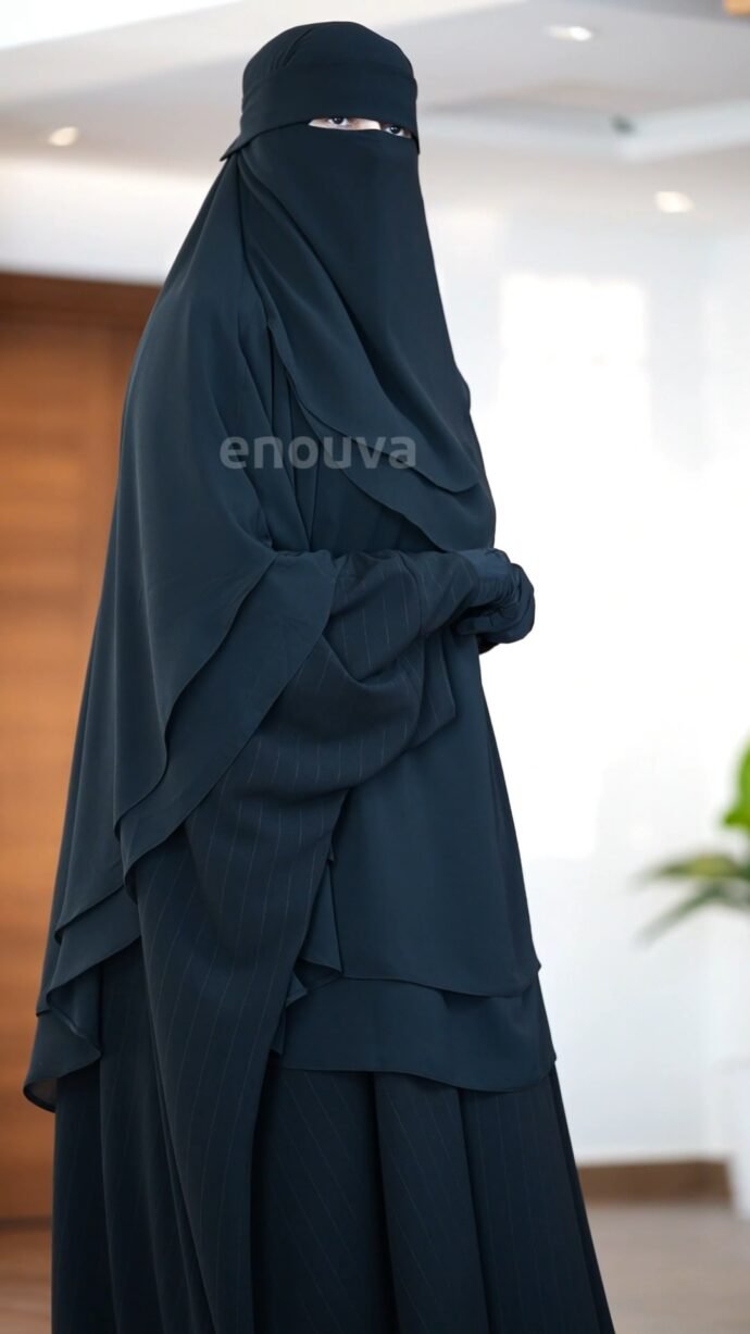 ⁦حجاب شرعي 3 قطع مع اسدال ونقاب⁩ - الصورة ⁦2⁩